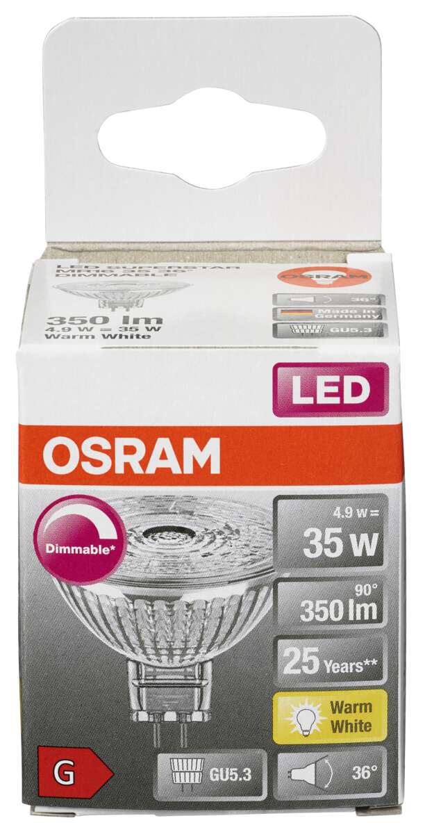 OSRAM LED Superstar MR16 spotpære