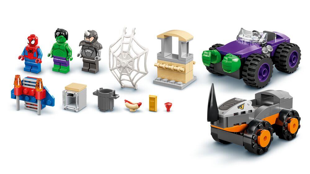 LEGO® Spidey 10782 Oppgjør mellom Hulk og Rhino-truck