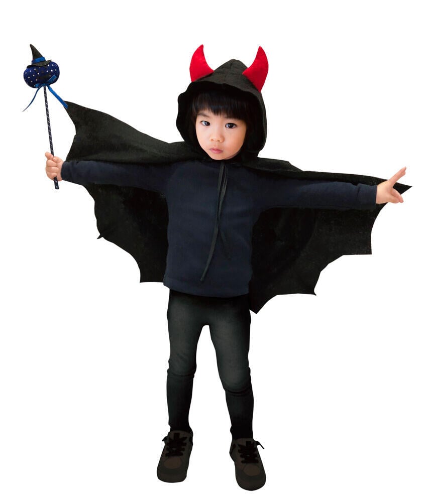 Halloweenkappe for barn str 134-152 cm