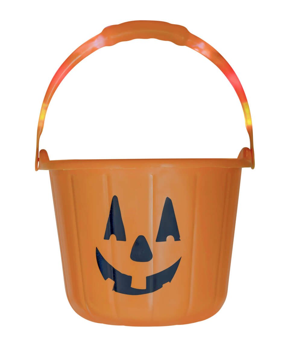 Halloween bøtte med LED-lys