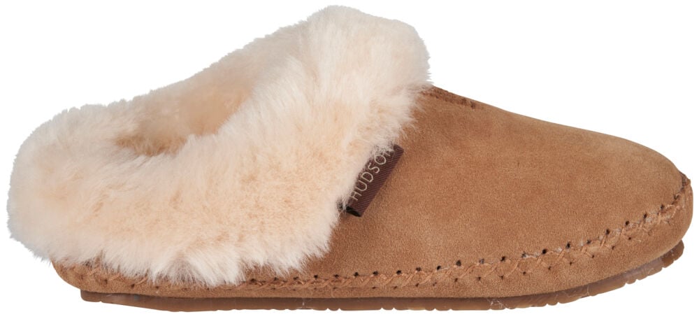 Hudson skinntøfler dame