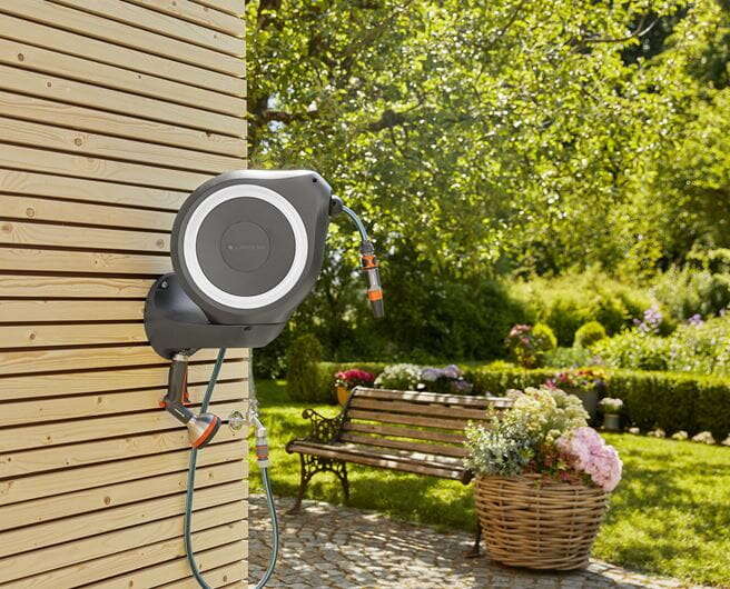 GARDENA 20 meter hvit veggslangeboks