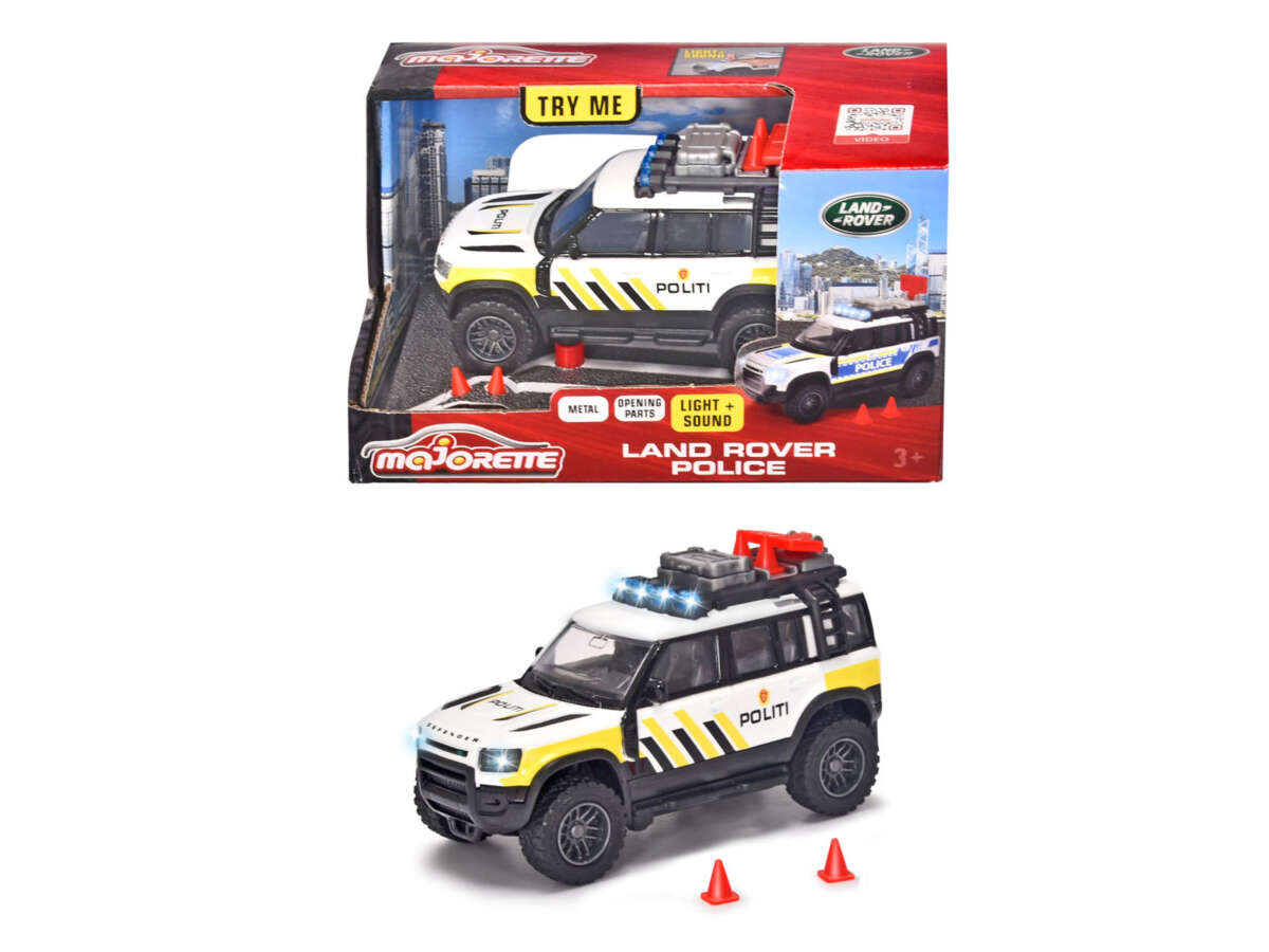Majorette Land Rover Politibil