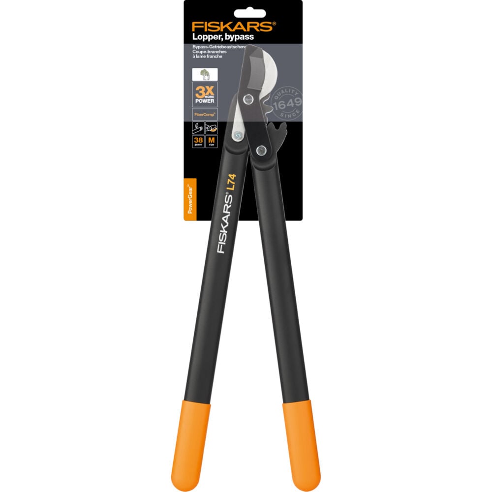 Fiskars PowerGear rydningssaks medium m/sideskjær