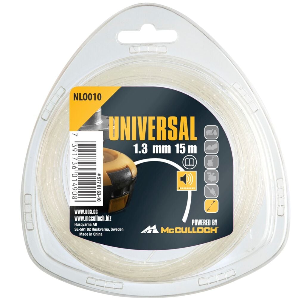 Trimmertråd 1,3mm 15m low nois
