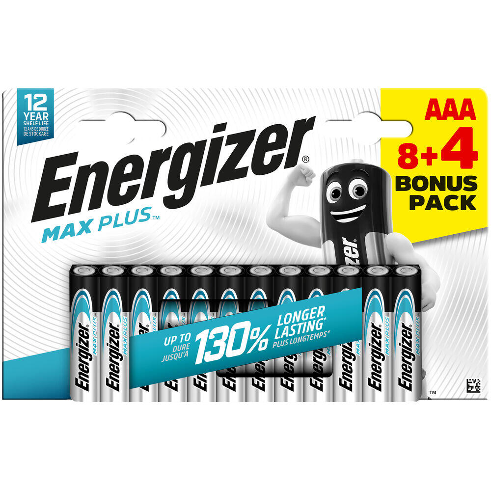 Energizer®  Max Plus AAA batterier