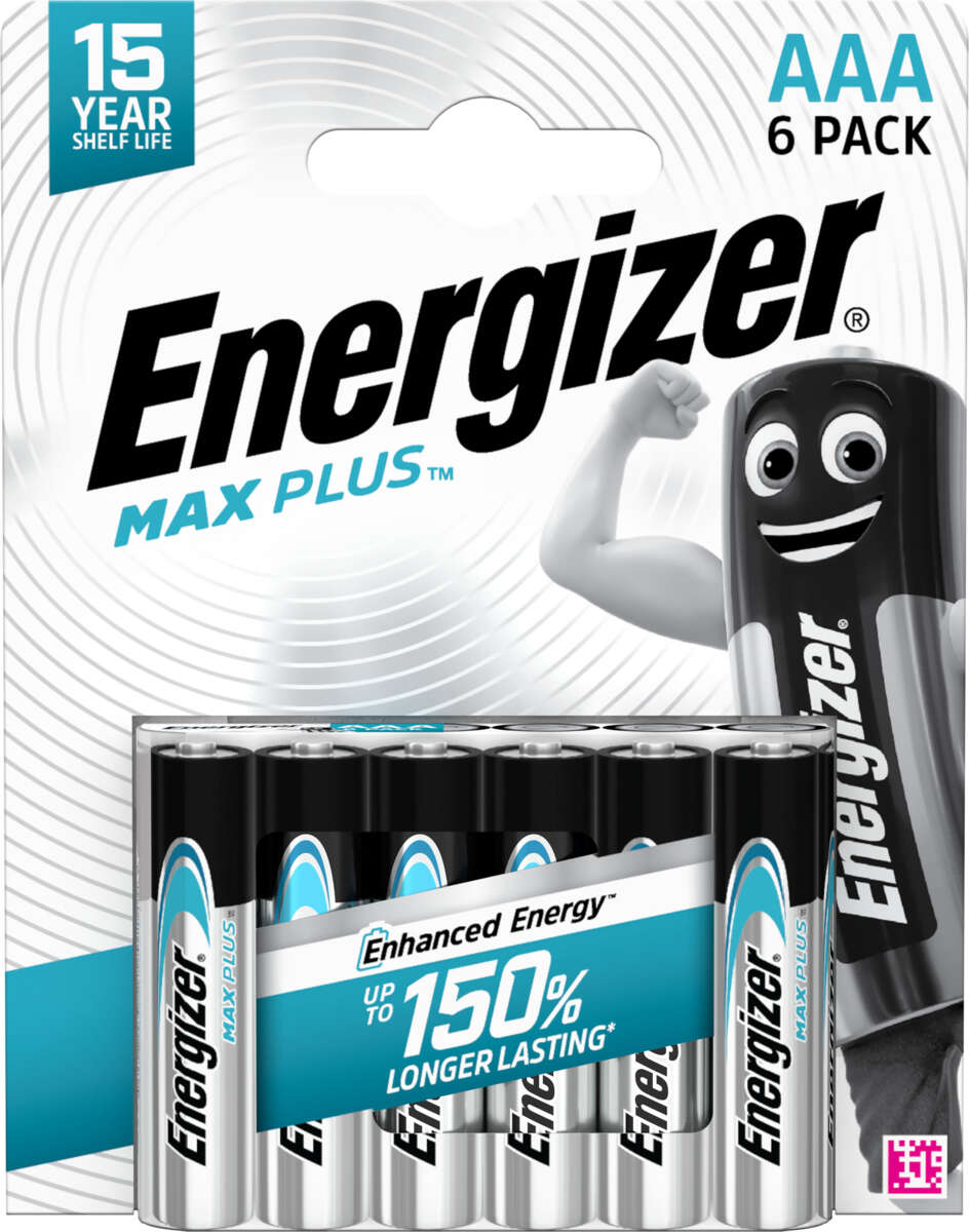 Energizer® Max Plus AAA batterier 6pk