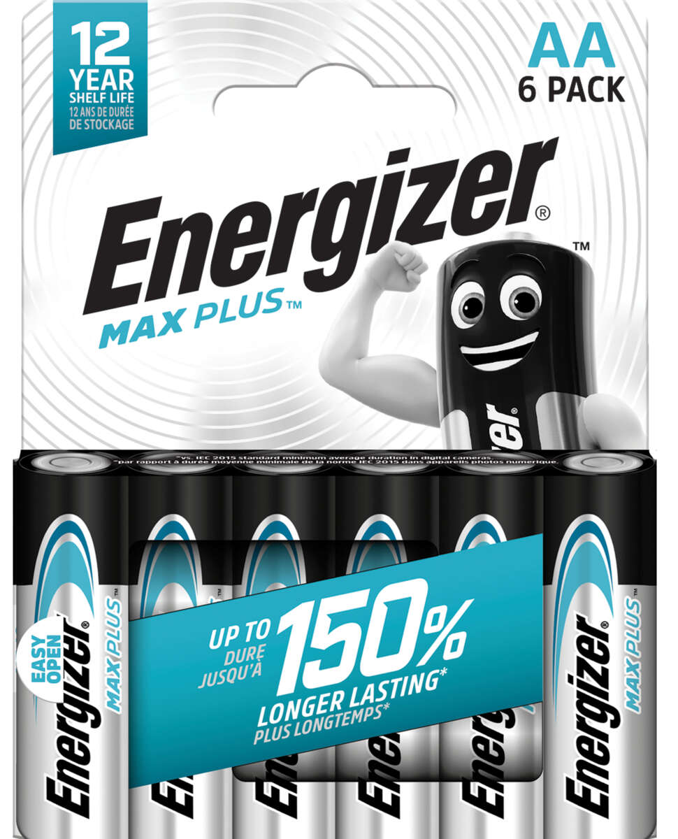 Energizer® Max Plus AA-batterier 6pk