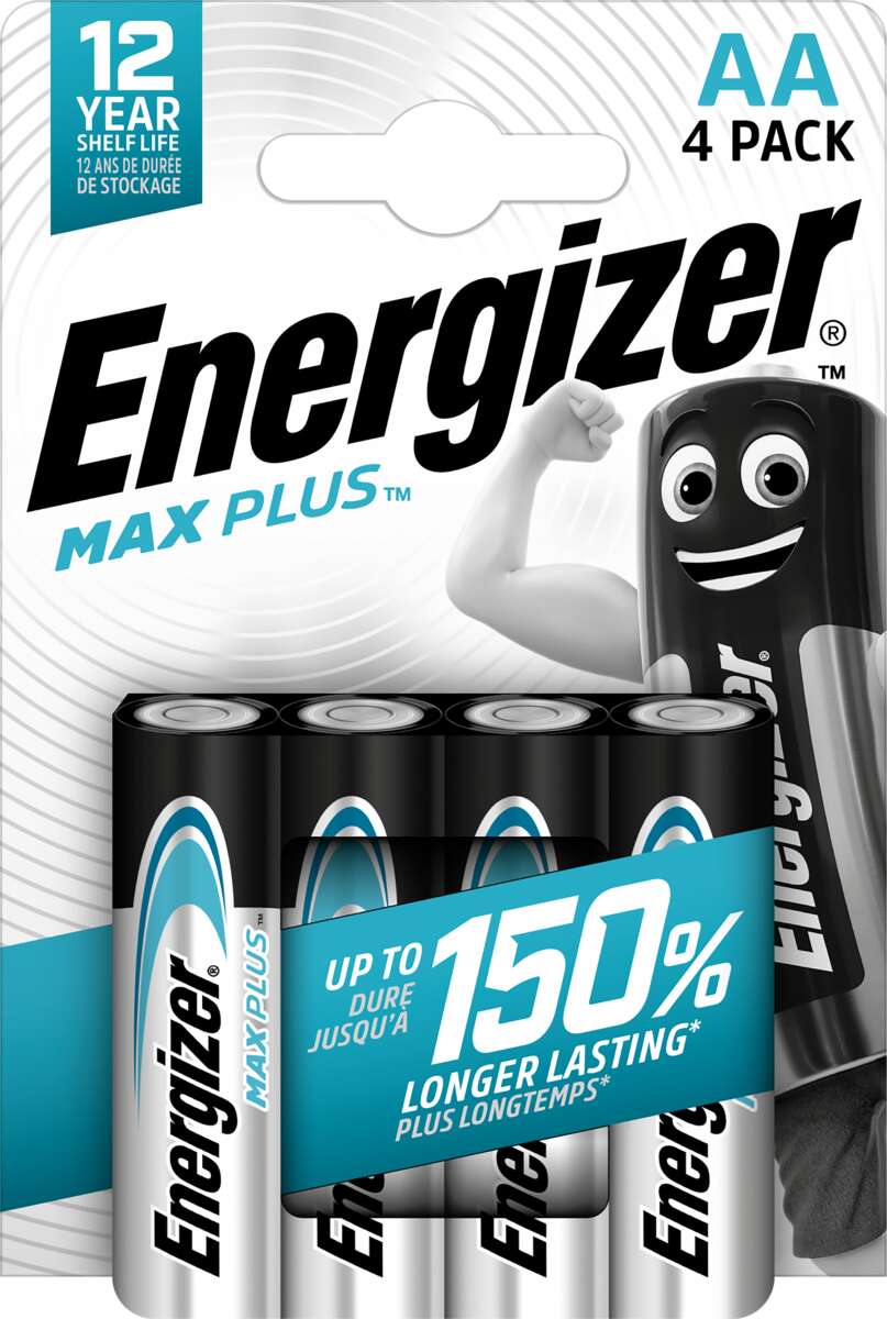 Energizer® Max Plus AA-baterier 4pk