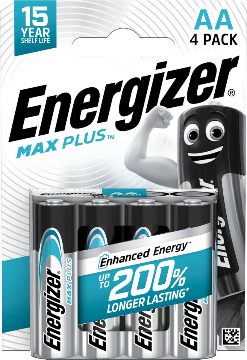 Energizer® Max Plus AA-baterier 4pk