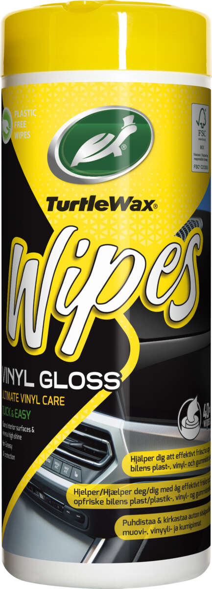 Turtle Wax vinyl gloss wipes