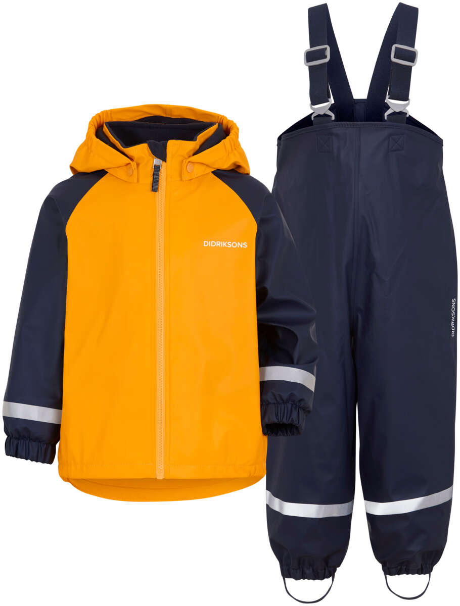 Didriksons Rainman 2-delt fleecefôret regnsett barn