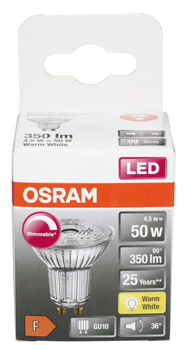 OSRAM LEDSPOT 50 4,5W GU10 DIM