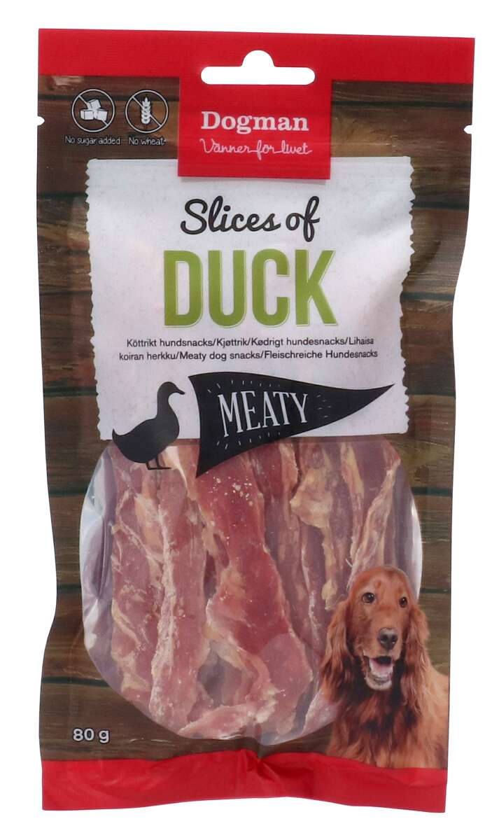 Dogman Slices of Duck til Hund 80g