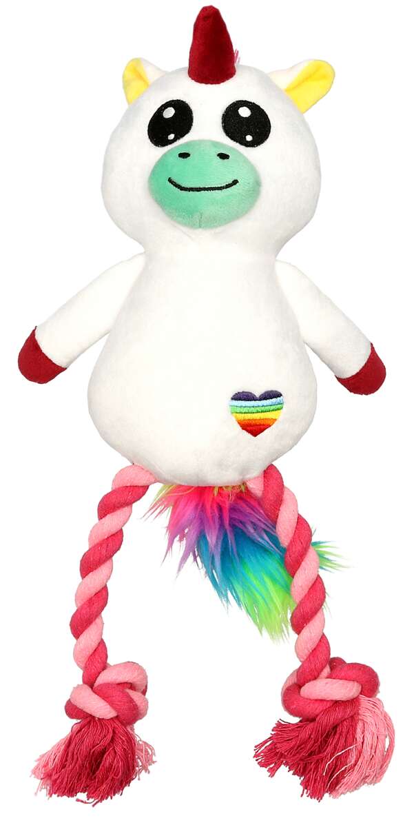 Dogman Hundeleke Enhjørning Hvit L