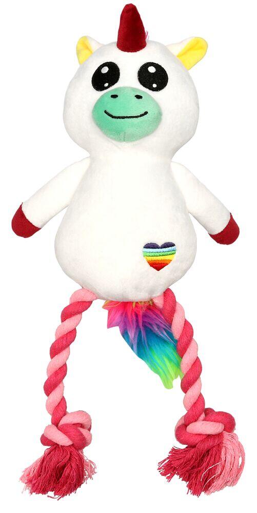 Dogman Hundeleke Enhjørning Hvit L