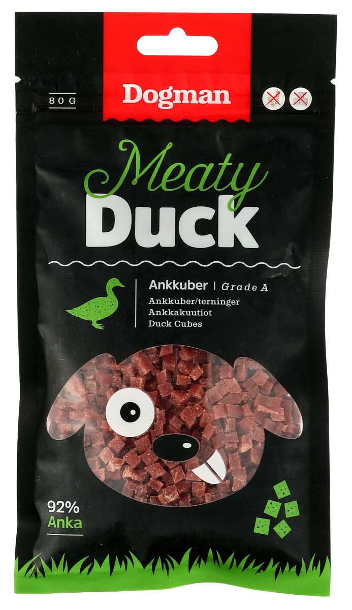 Dogman Meaty Duck Andekuber 80g