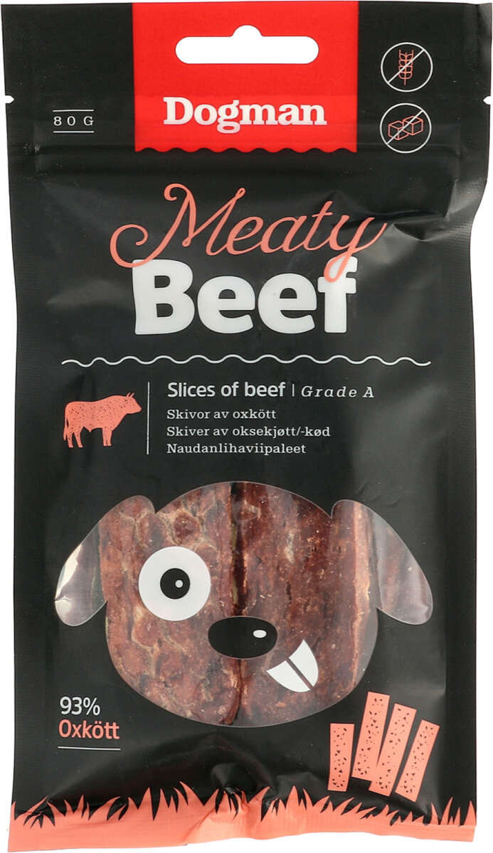 Dogman Slices of Beef til Hund 80g