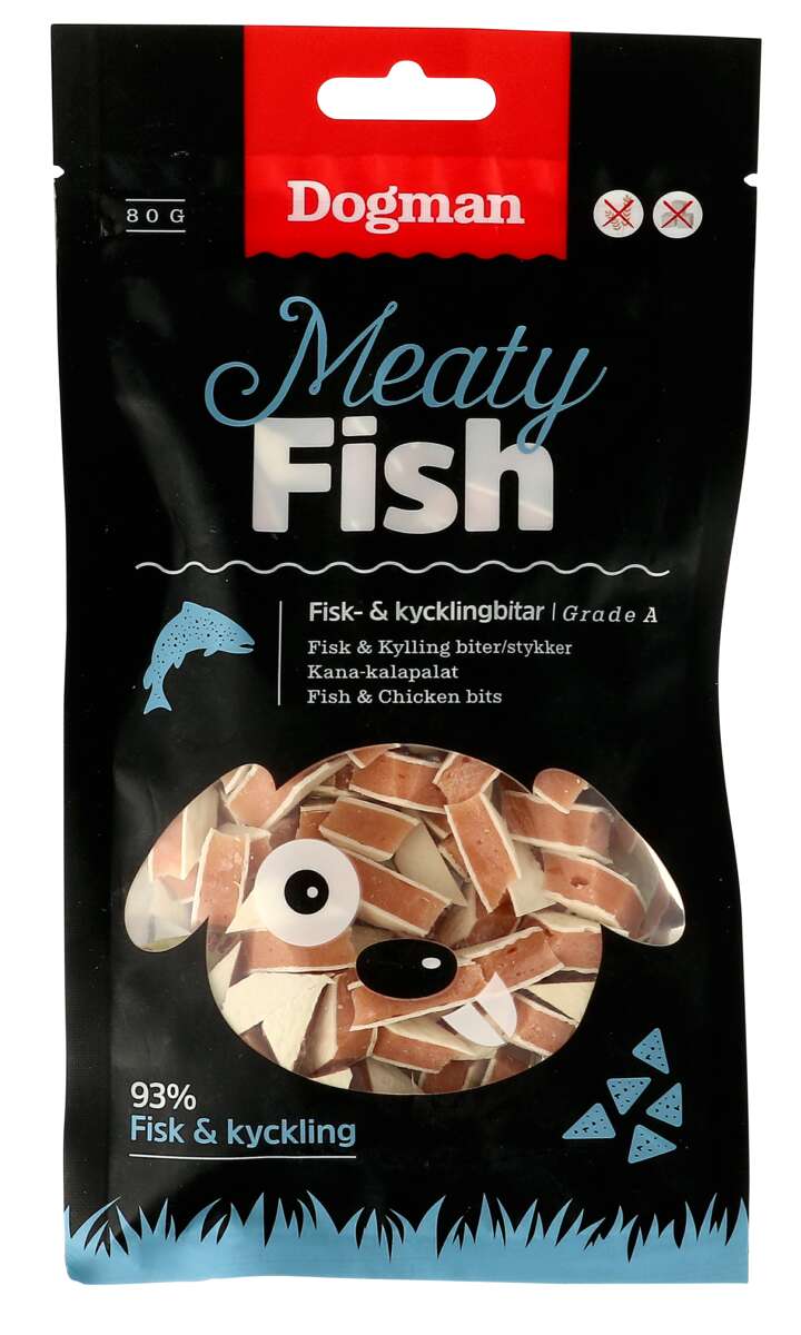 Dogman Meaty Fisk og Kyllingbiter 80g