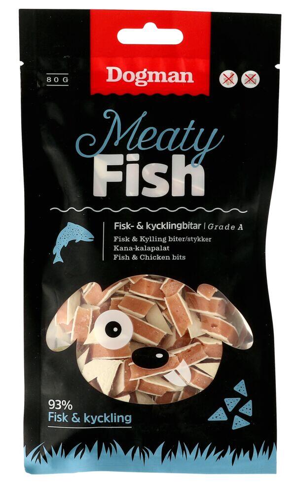 Dogman Meaty Fisk og Kyllingbiter 80g
