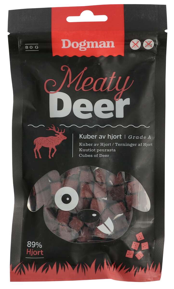 Dogman Meaty Kuber av Hjort 80g