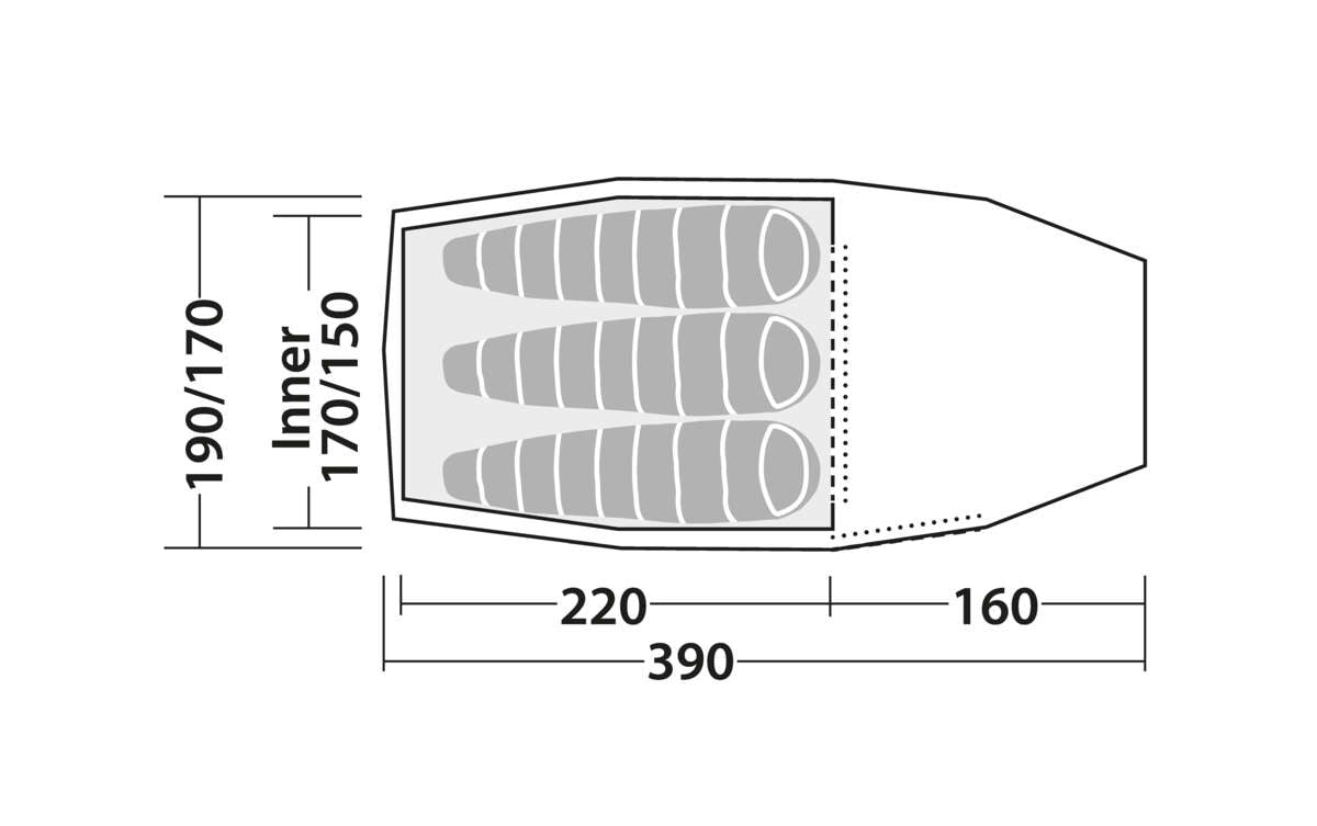 Robens Pioneer 3EX tunneltelt 2023