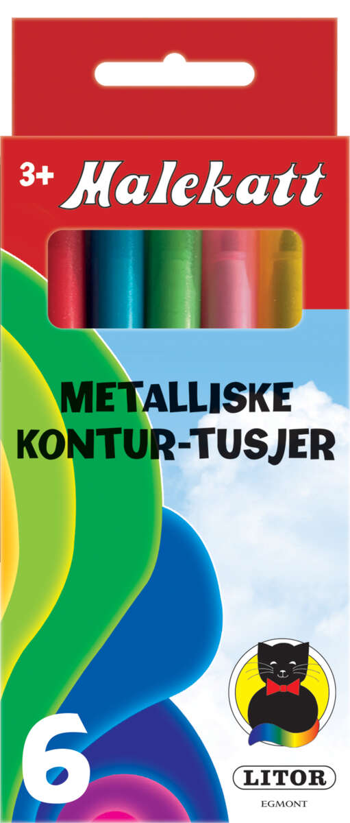 Malekatt metalliske konturtusjer