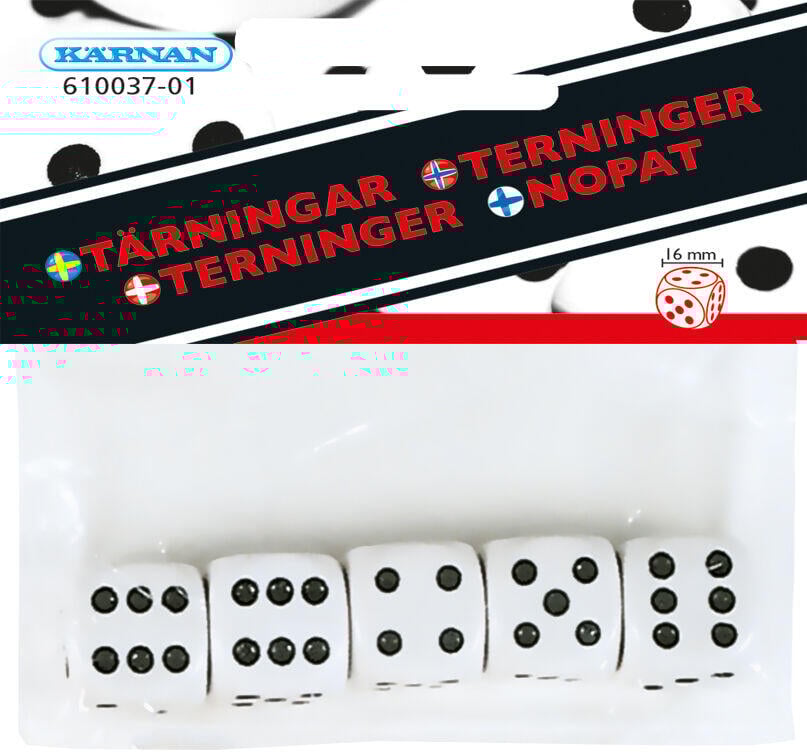 5 terninger i pose