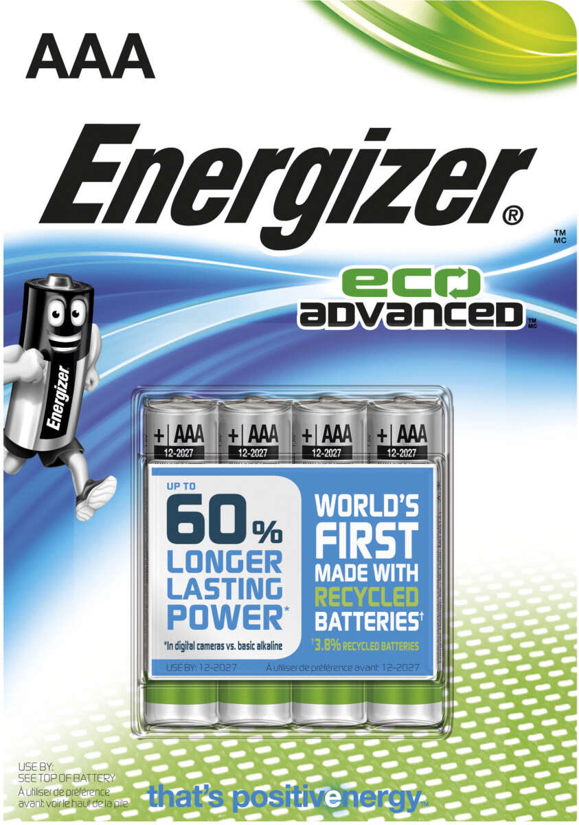 Energizer® EcoAdvanced™ AAA batterier