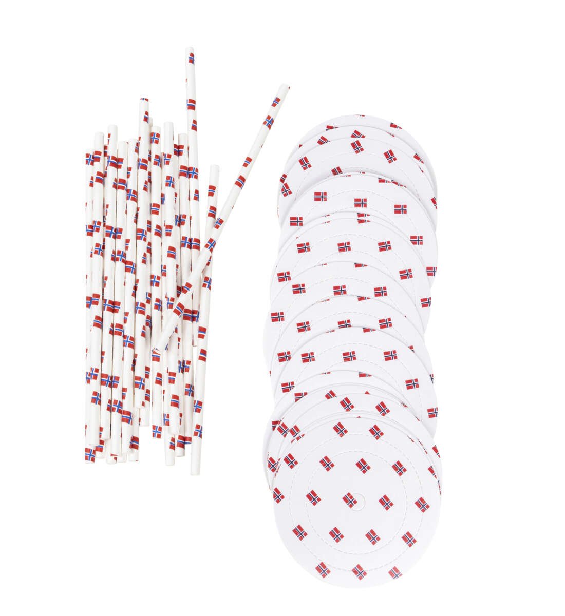 17. mai sugerør og bordbeskytter 20pk