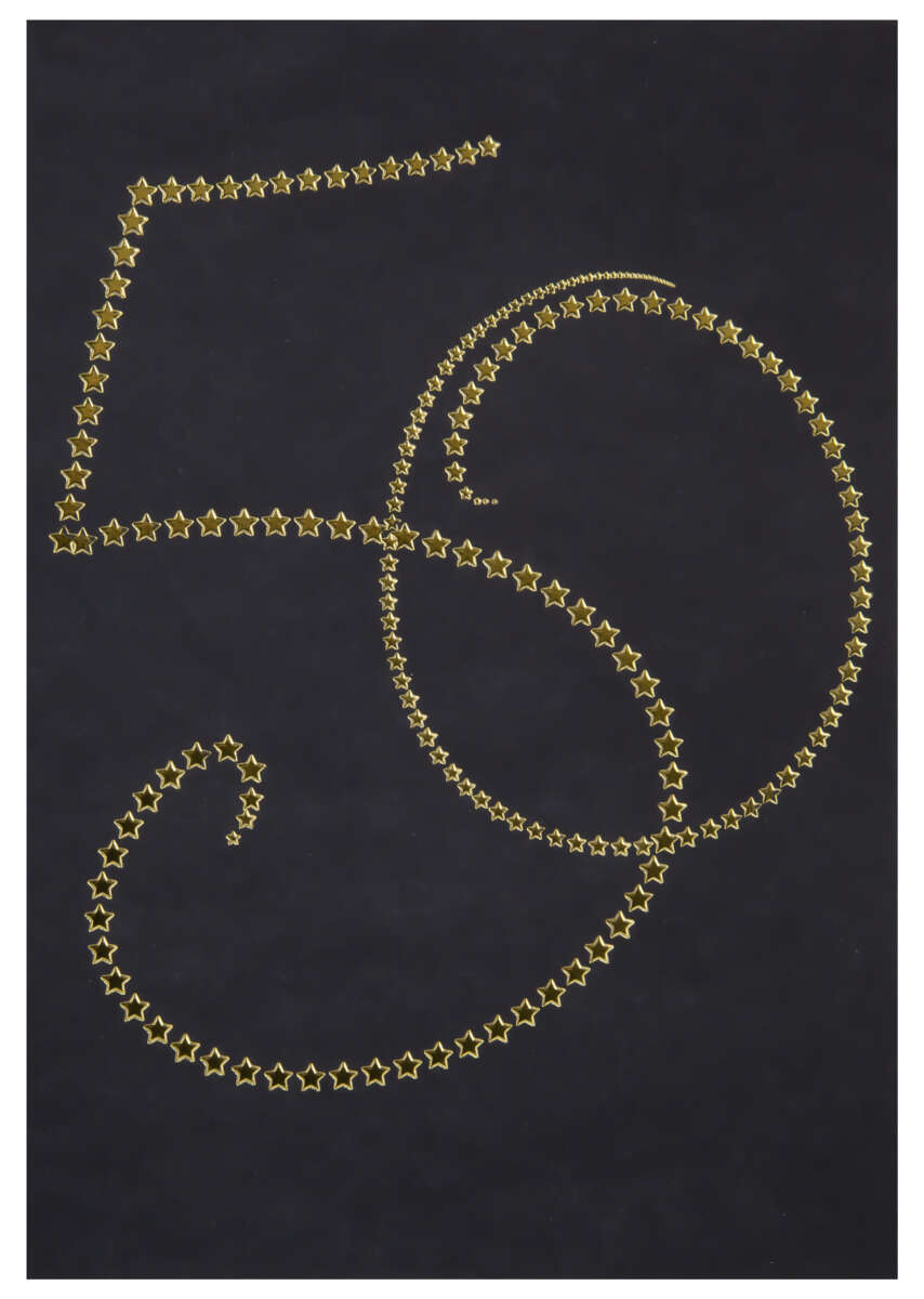 Kort 50 år Sort/gull