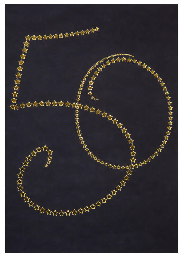 Kort 50 år Sort/gull