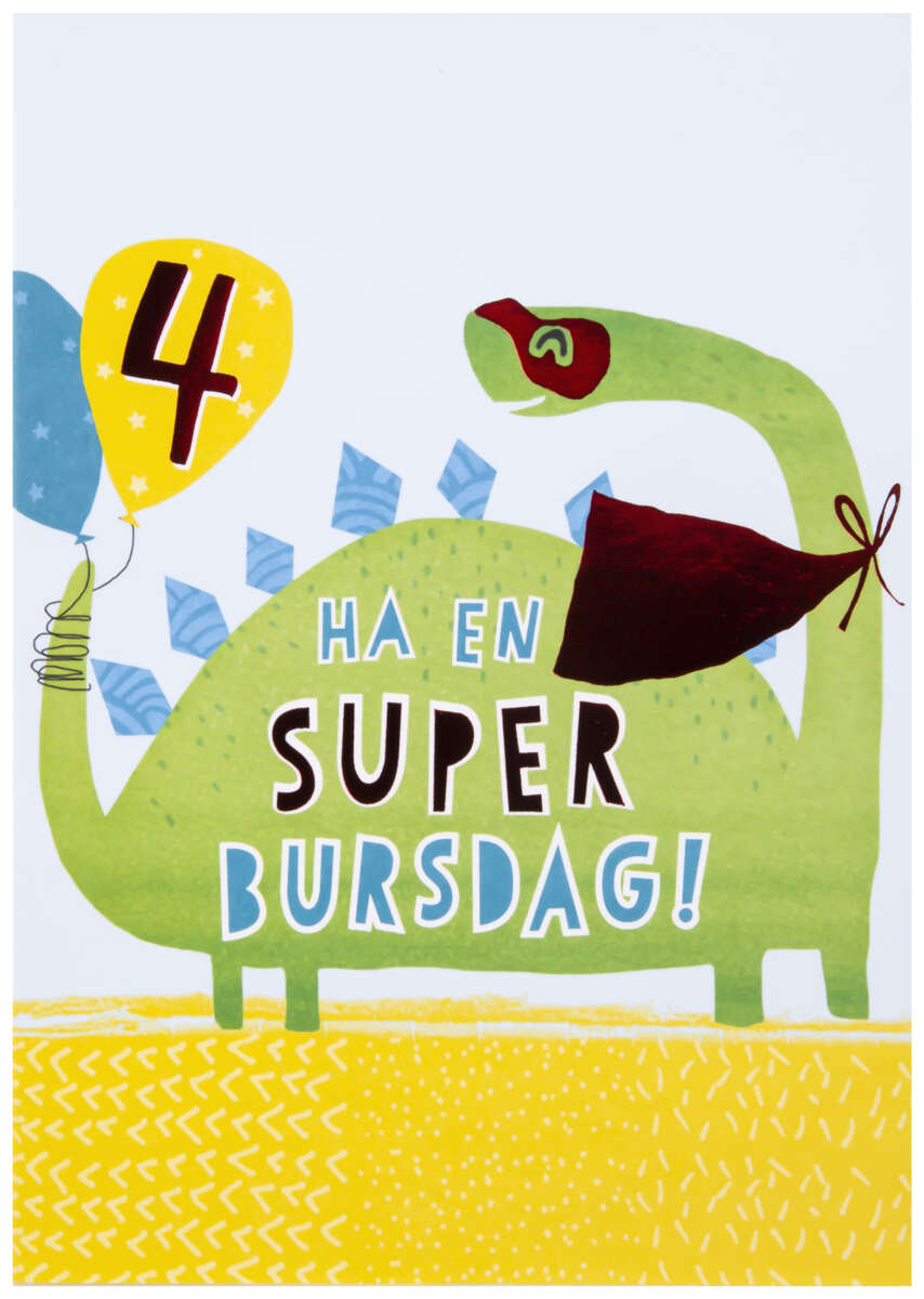Kort 4 år Dinosaur