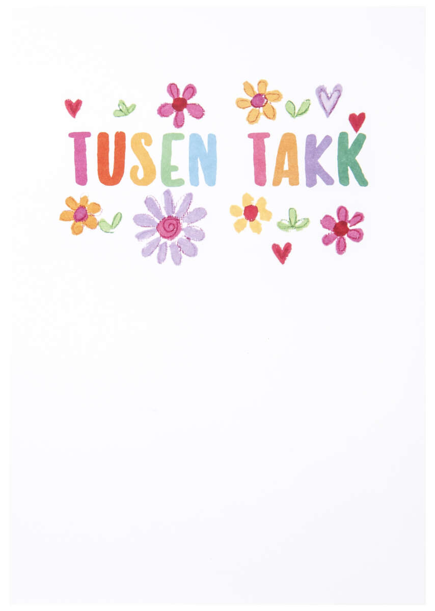 Kort Tusen takk
