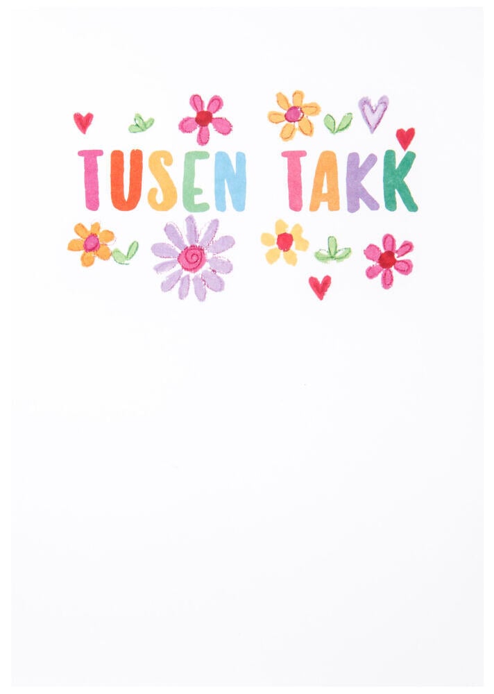 Kort Tusen takk