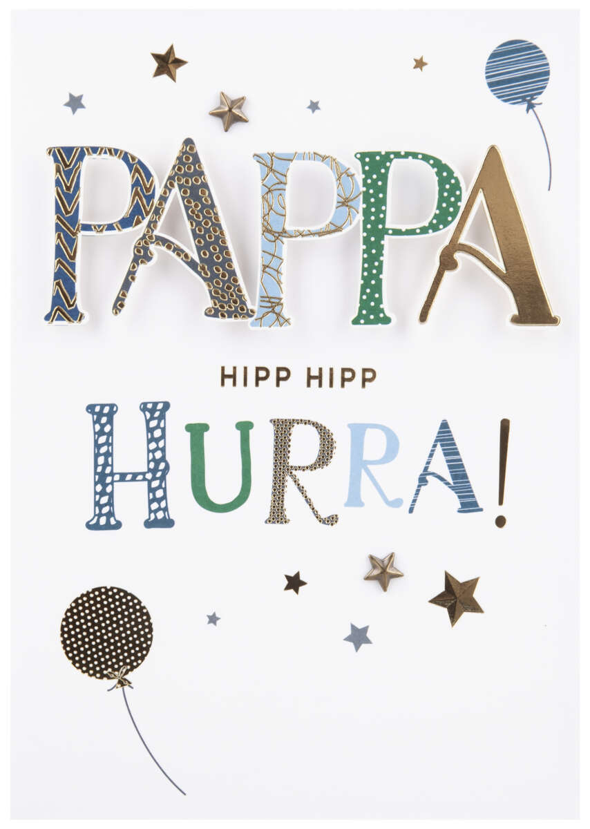 Kort Hipp hipp hurra Pappa