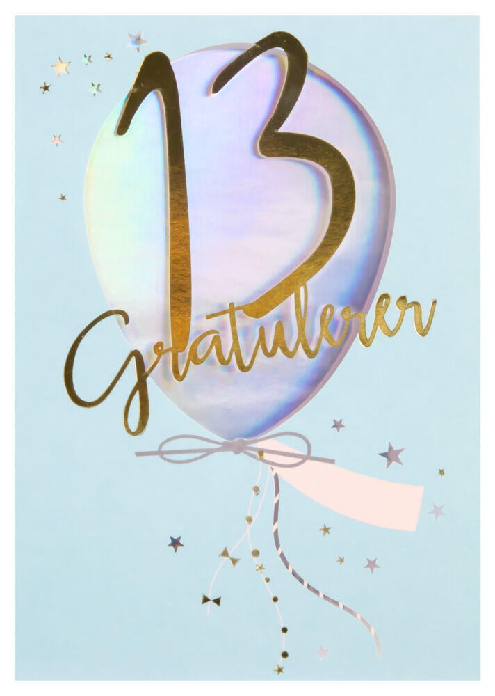 Kort 13 år Ballong