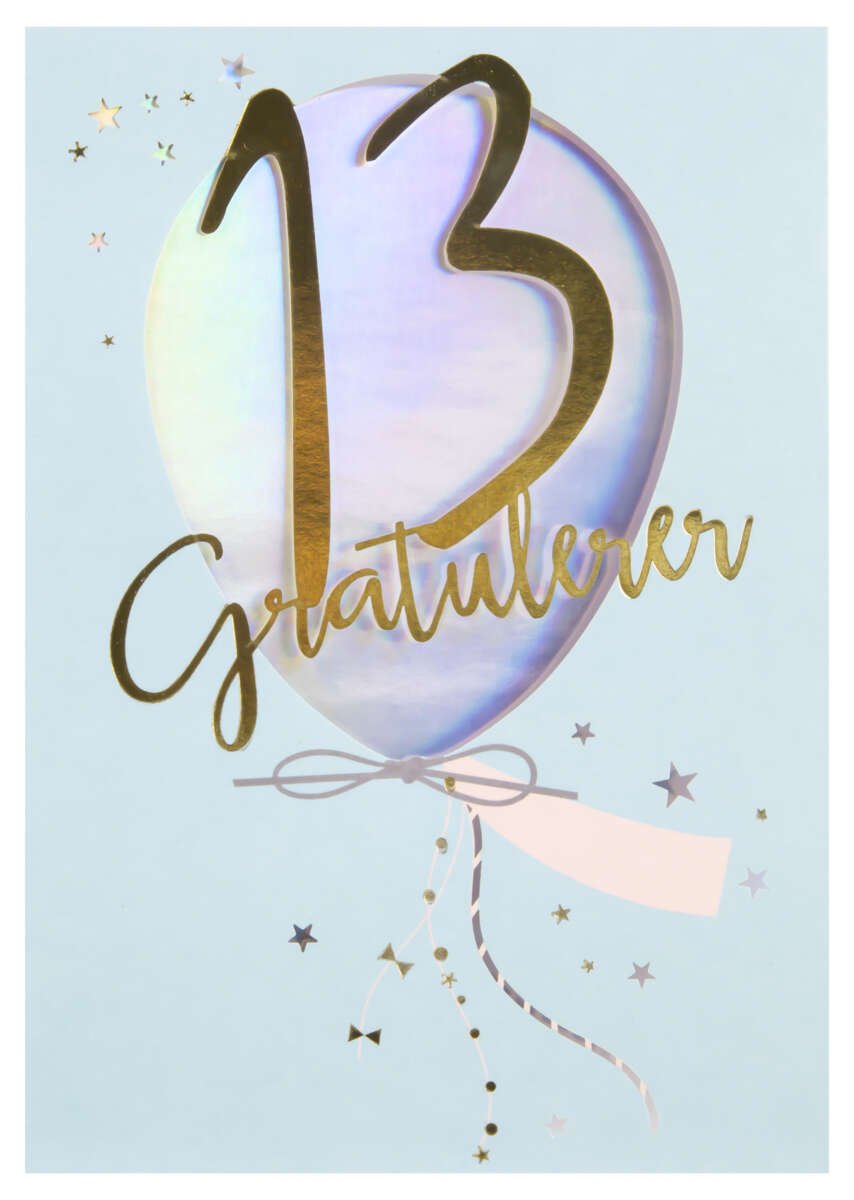 Kort 13 år Ballong