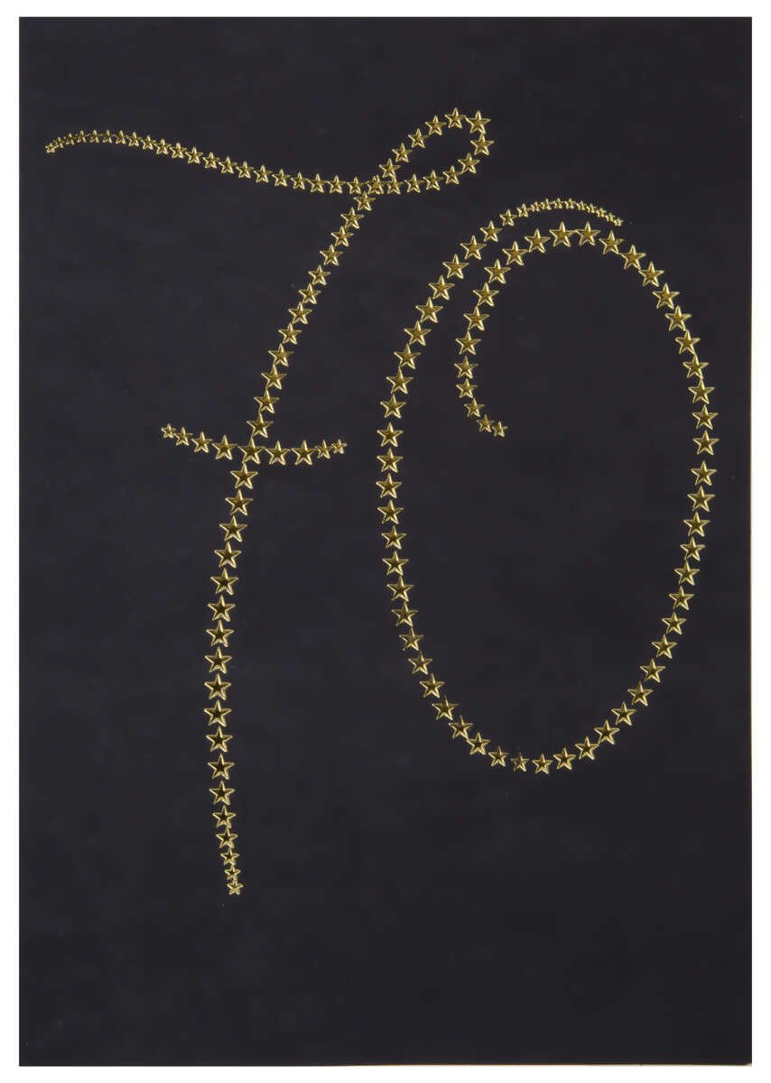 Kort 70 år Sort/gull