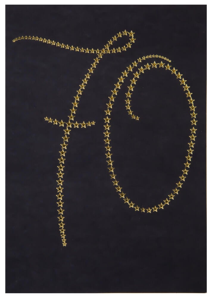 Kort 70 år Sort/gull