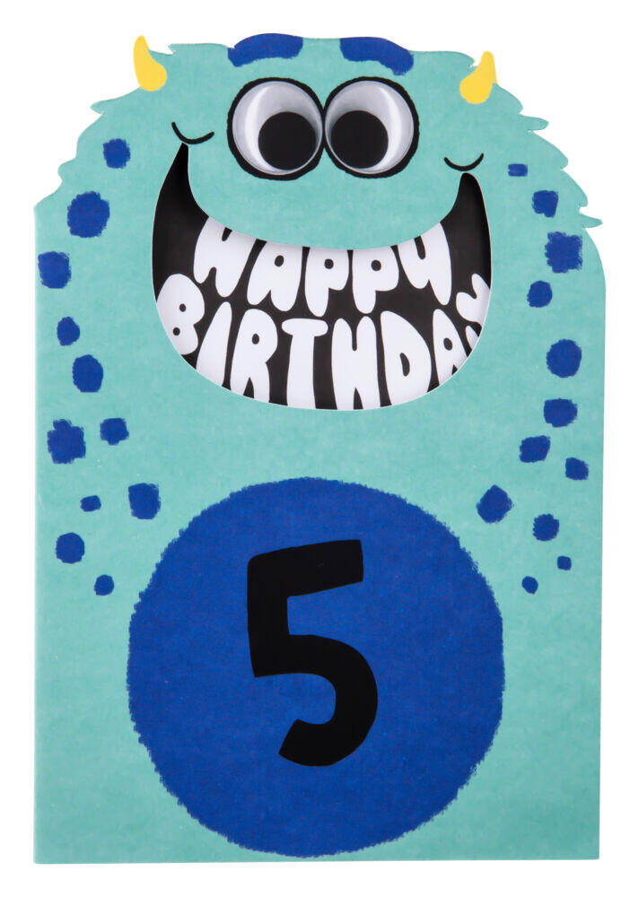 Kort 5 år Happy Monster