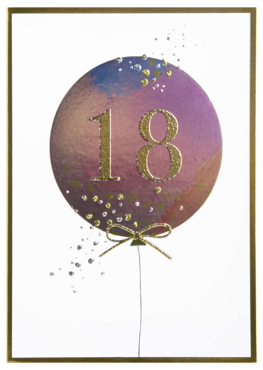 Kort 18 år Ballong