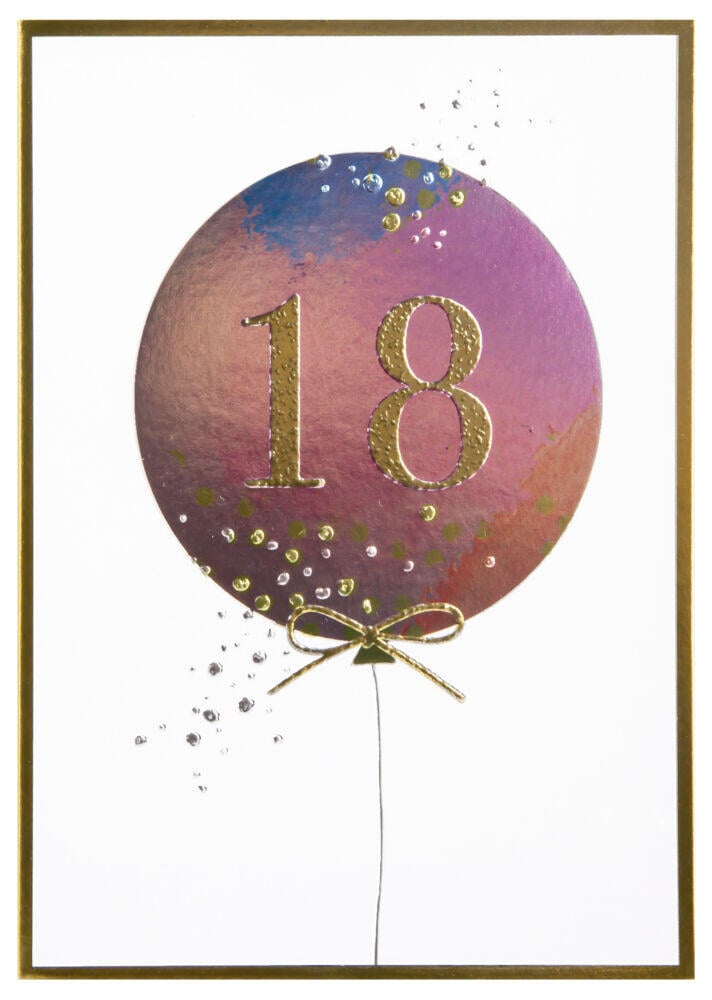 Kort 18 år Ballong