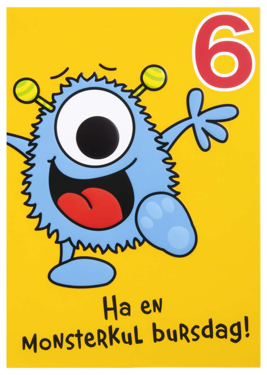Kort 6 år Enøyd Monster