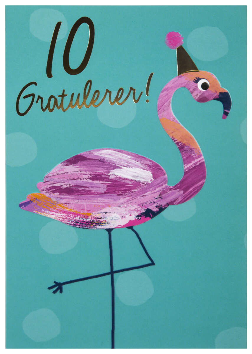 Kort 10 år Flamingo