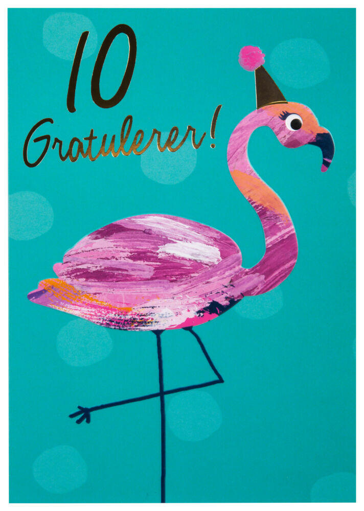 Kort 10 år Flamingo