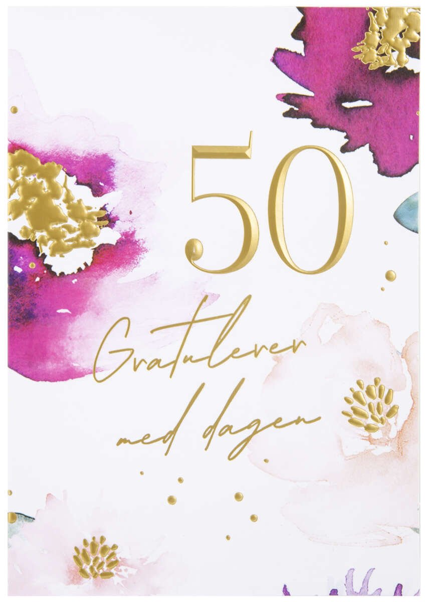 Kort 50 år Gratulerer med dagen