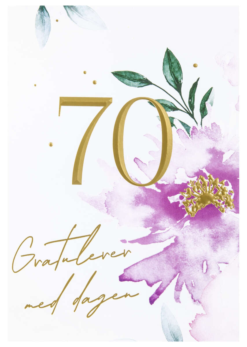 Kort 70 år Blomster