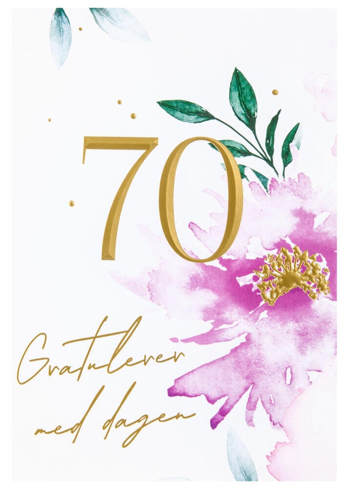 Kort 70 år Blomster