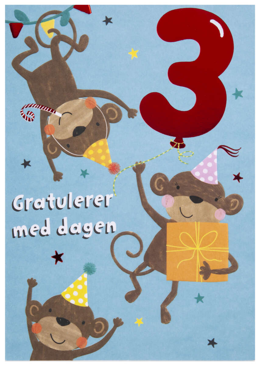 Kort 3 år Apekatter